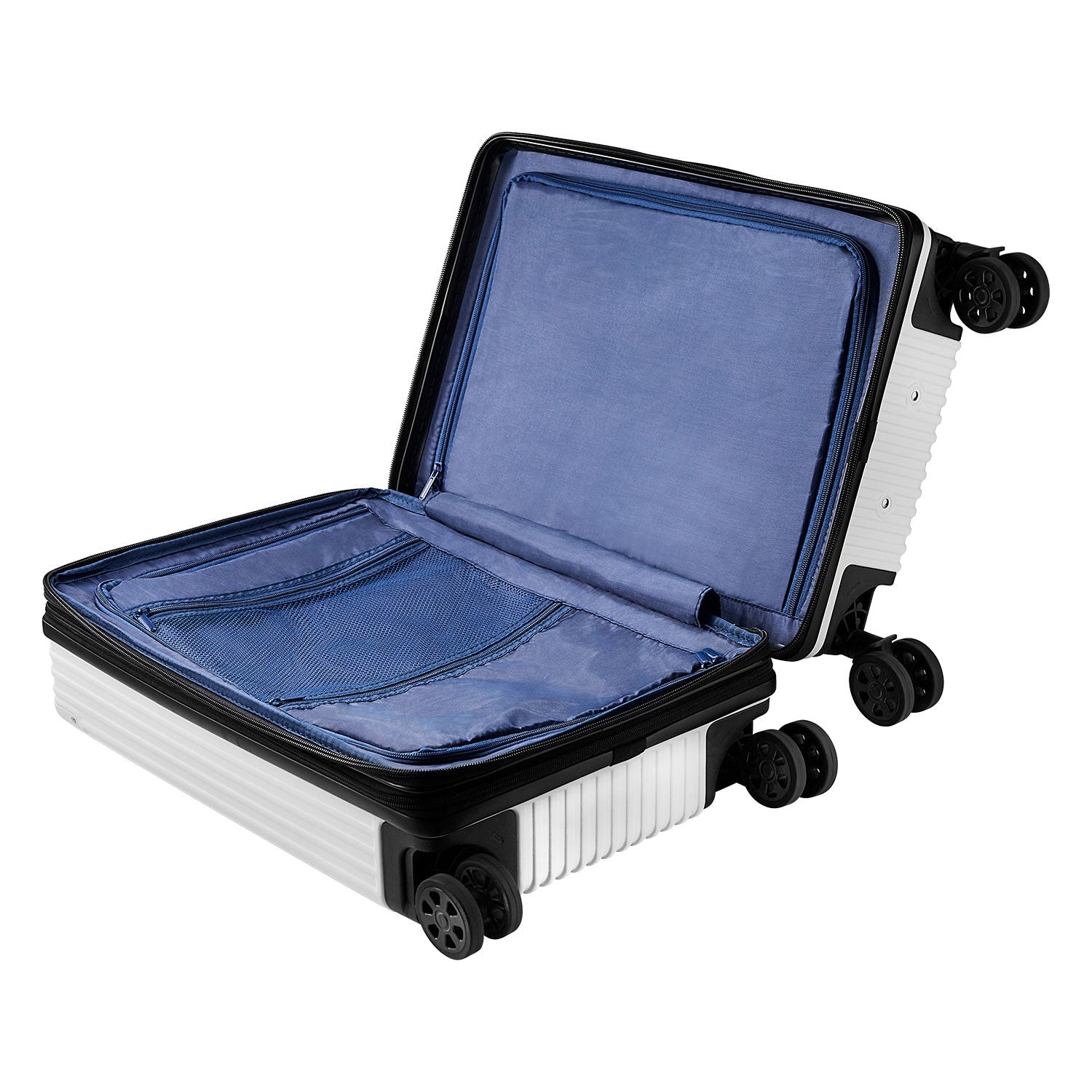 Victoria Hyde Dexter Trolley black polycarbonate suitcase – compact carry-on with TSA lock, durable lightweight shell, stylish travel luggage.