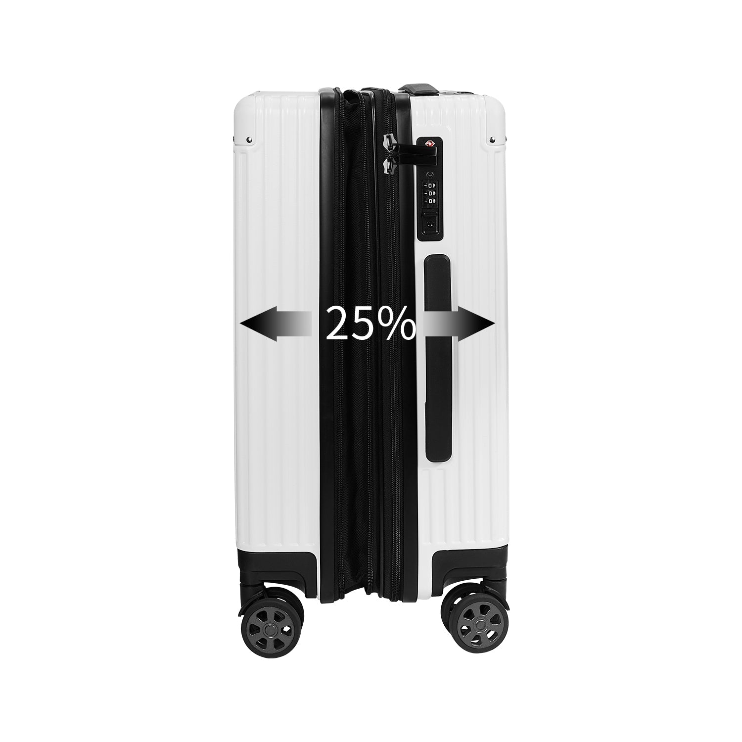 Victoria Hyde Dexter Trolley black polycarbonate suitcase – compact carry-on with TSA lock, durable lightweight shell, stylish travel luggage.