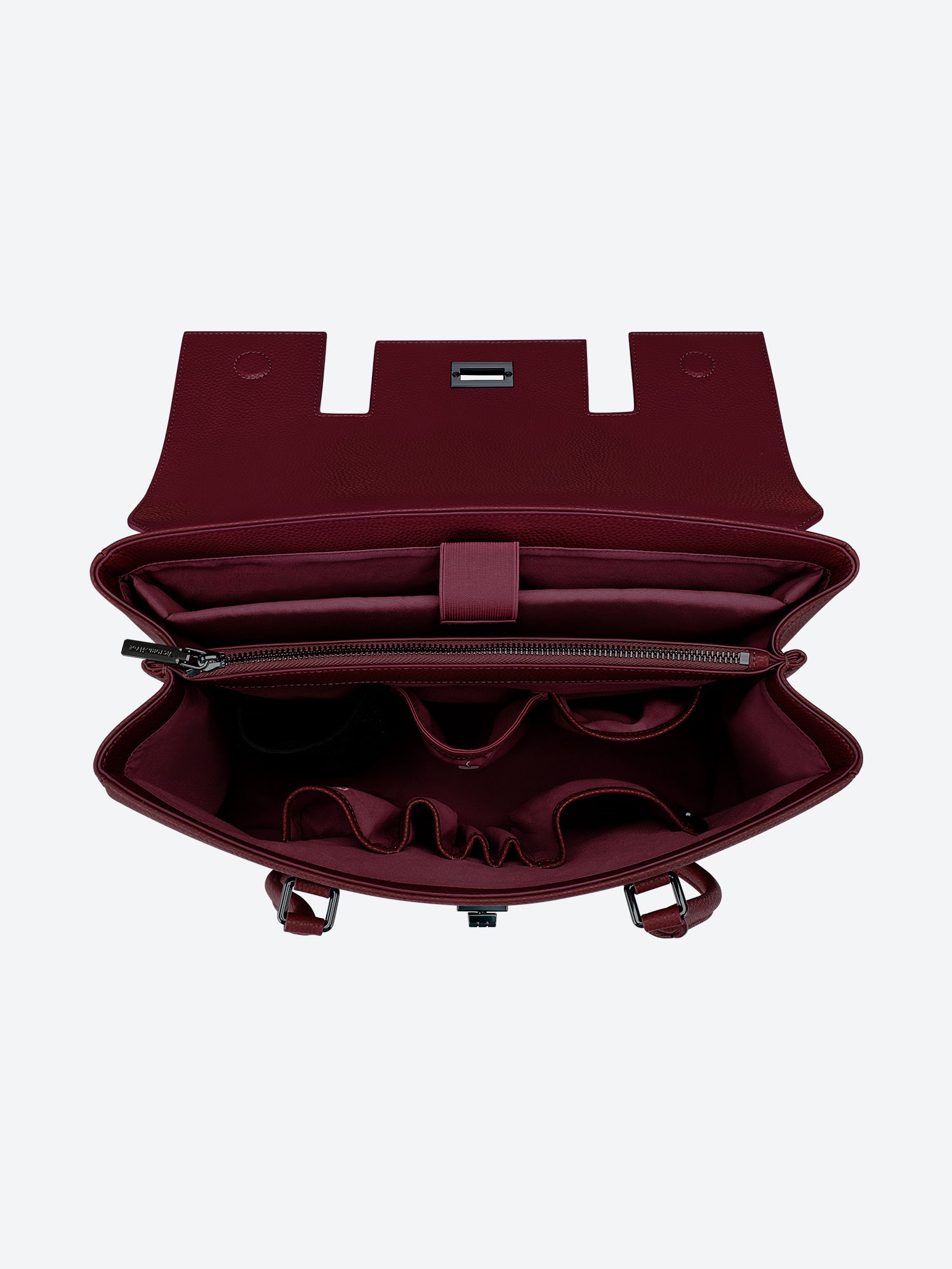 Victoria Hyde Jolene large green work bag: vegan, water-repellent, scratch-resistant. Padded 15" laptop compartment, removable cosmetic bag. Dimensions 37x26.5x16 cm.
