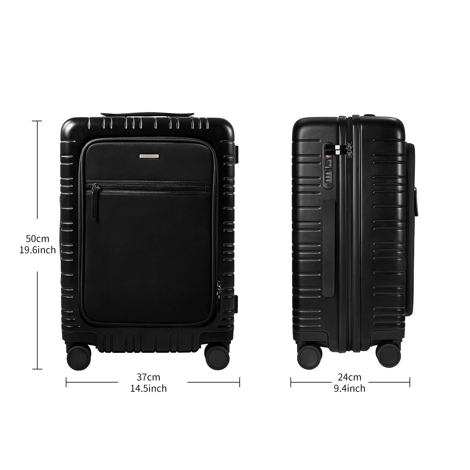Victoria Hyde Super Woman Trolley – compact lightweight PC suitcase, TSA lock, Hinomoto wheels, foldable drink holder, ideal for travel