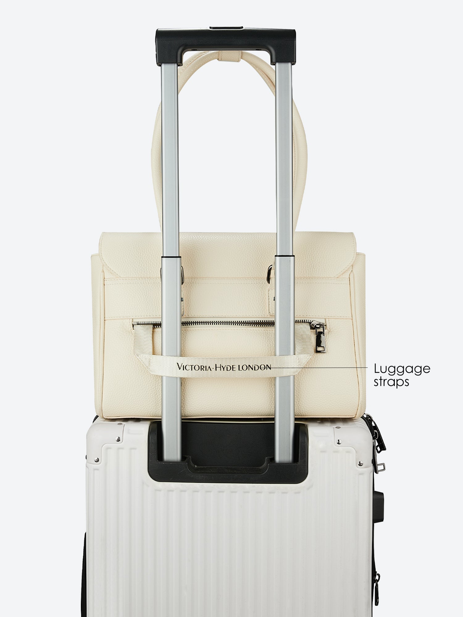 Victoria Hyde Jolene Small White new work bag – pure elegance, tablet compartment for 12.9", vegan leather, water-repellent, perfect for professional women.