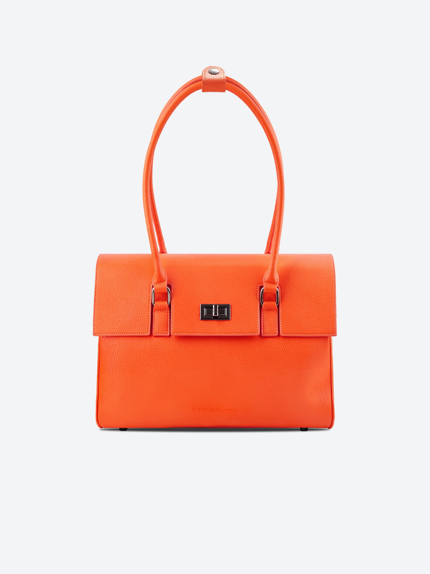 Victoria Hyde Jolene Small Orange new work bag – colorful vegan microfiber leather, tablet compartment for up to 12.9", smart organizer, removable cosmetic bag, water-repellent, for professional power women.