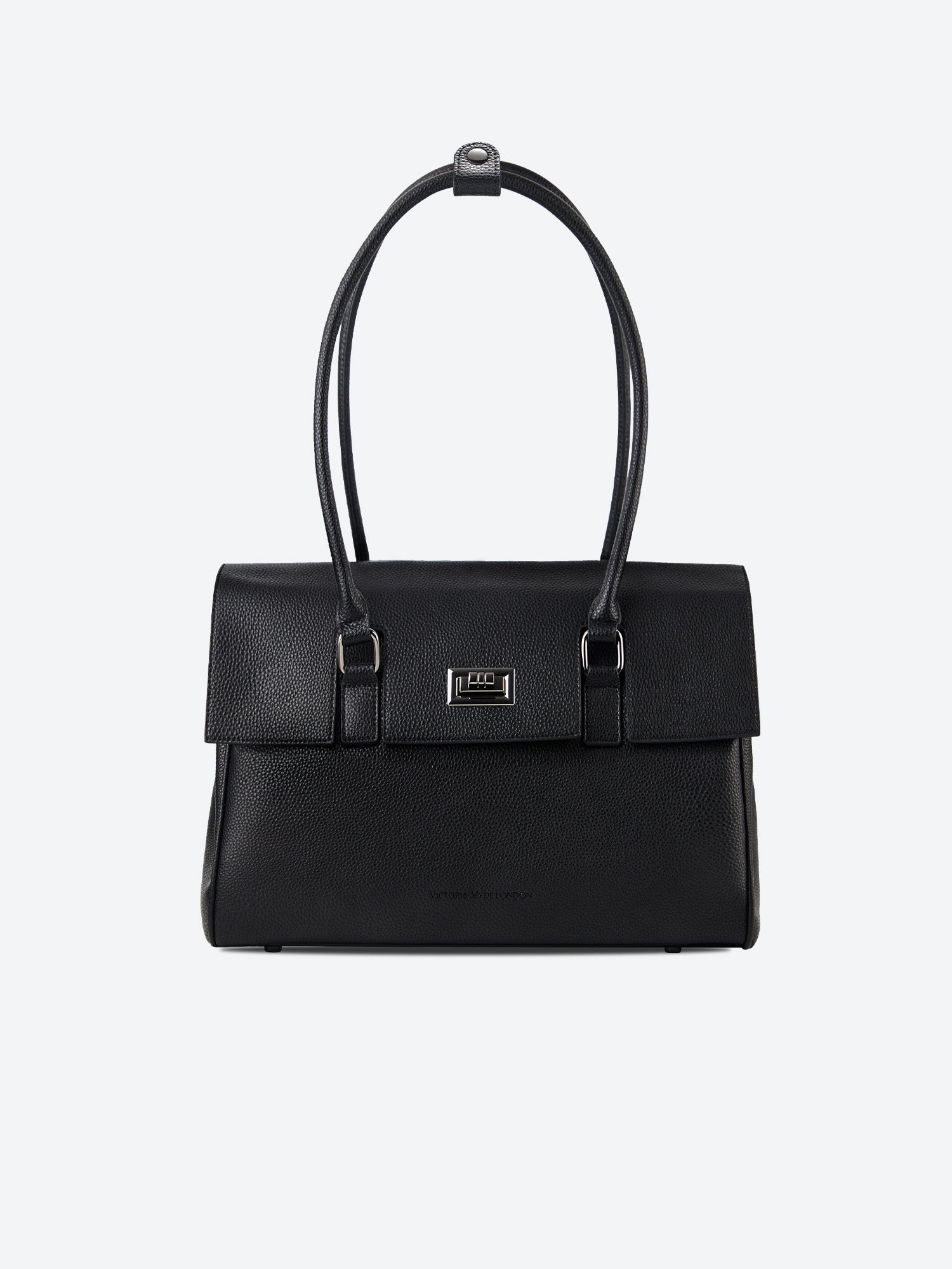 Victoria Hyde Jolene Small Black new work bag – classic elegant design, tablet compartment for up to 12.9", vegan microfiber leather, water-repellent, perfect for professional women.