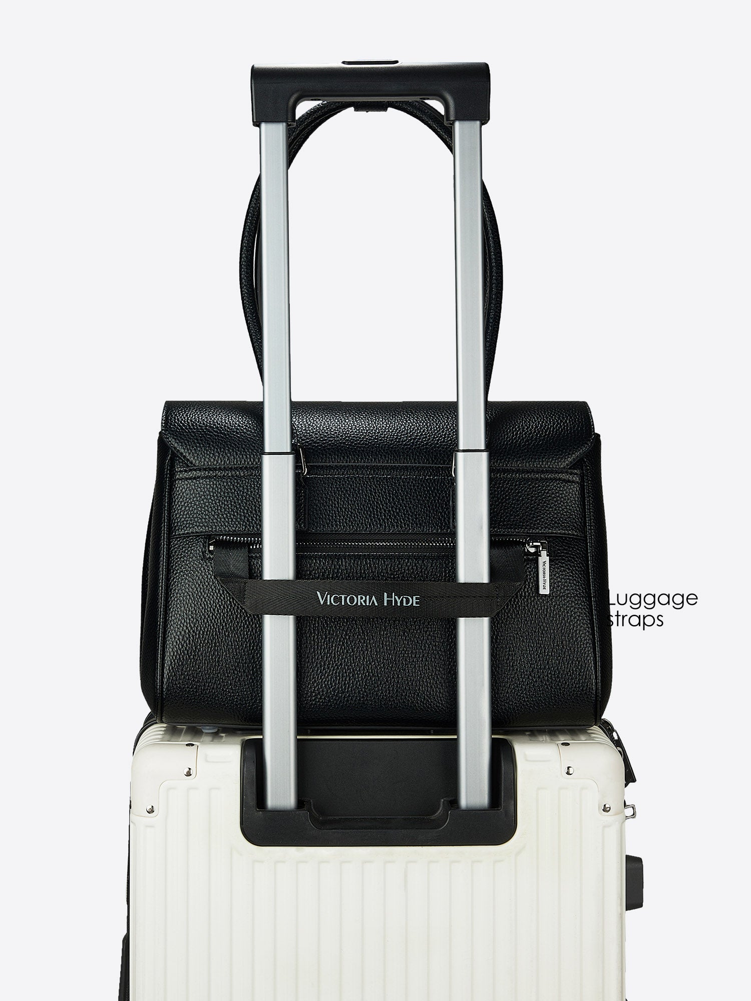 Victoria Hyde Jolene Small Black new work bag – classic elegant design, tablet compartment for up to 12.9", vegan microfiber leather, water-repellent, perfect for professional women.