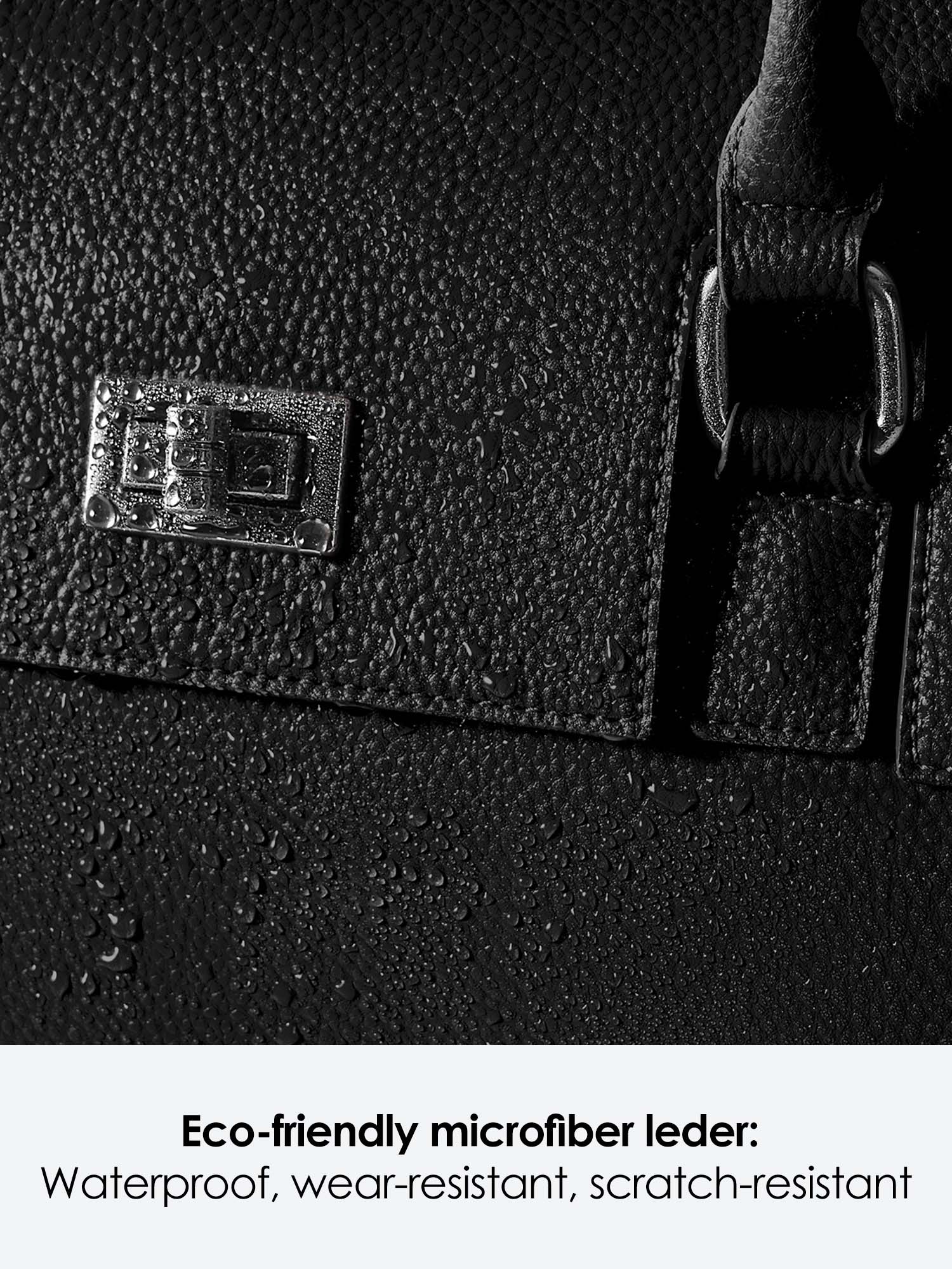 Victoria Hyde Jolene Small Black new work bag – classic elegant design, tablet compartment for up to 12.9", vegan microfiber leather, water-repellent, perfect for professional women.