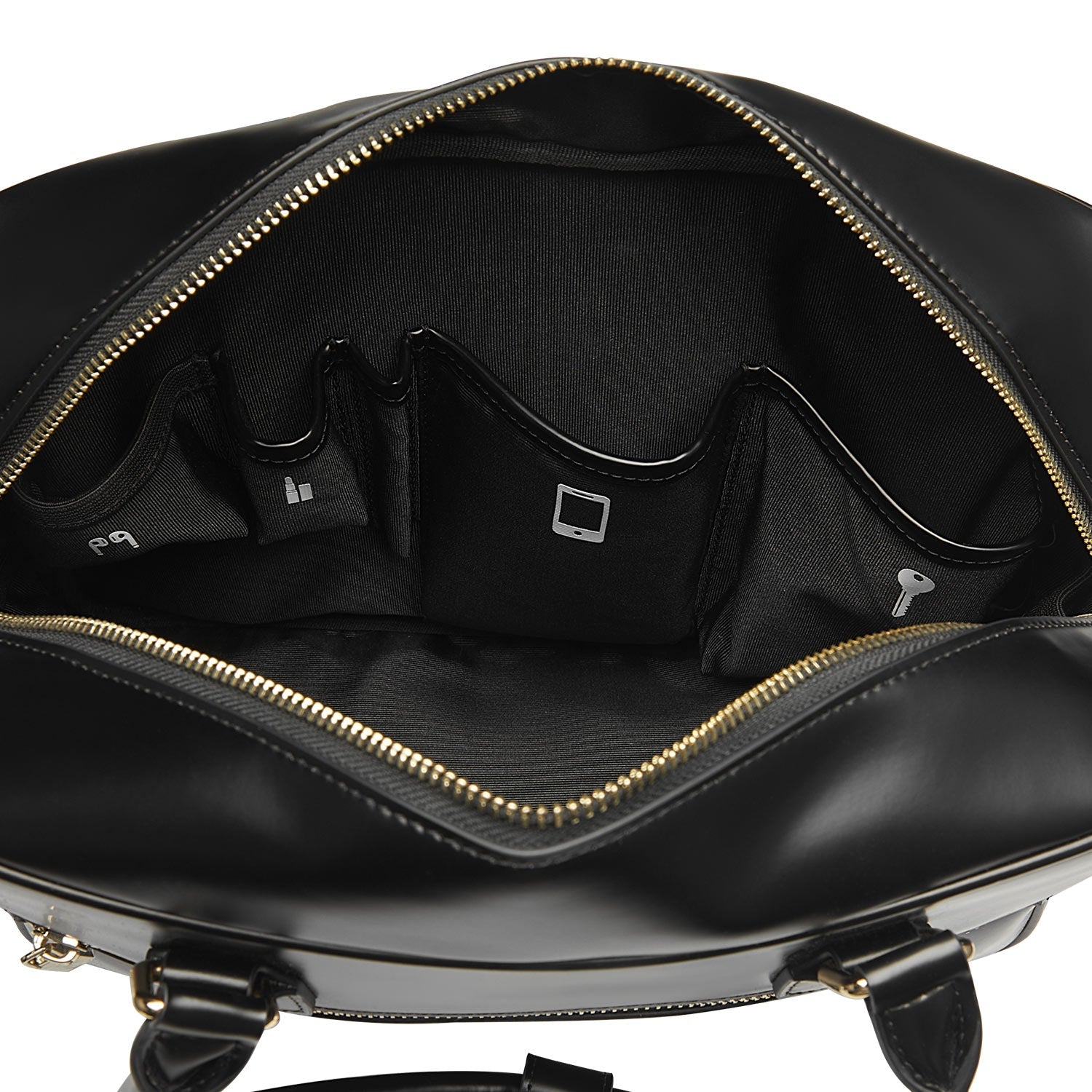 Victoria Hyde Margaret Small black work bag – timeless vegan briefcase with tablet compartment, smart organizer, removable cosmetic pouch, water-repellent. Perfect for professional women.