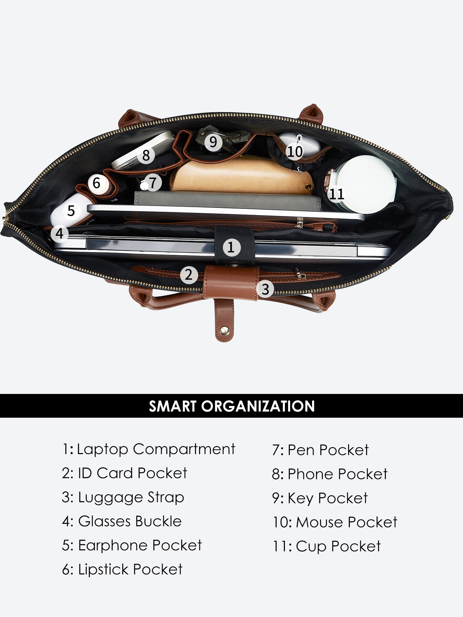 Victoria Hyde Eva Black new work bag – lightweight nylon, laptop/tablet compartment, smart organizer, vegan, water-repellent, scratch-resistant. Ideal for professional women.
