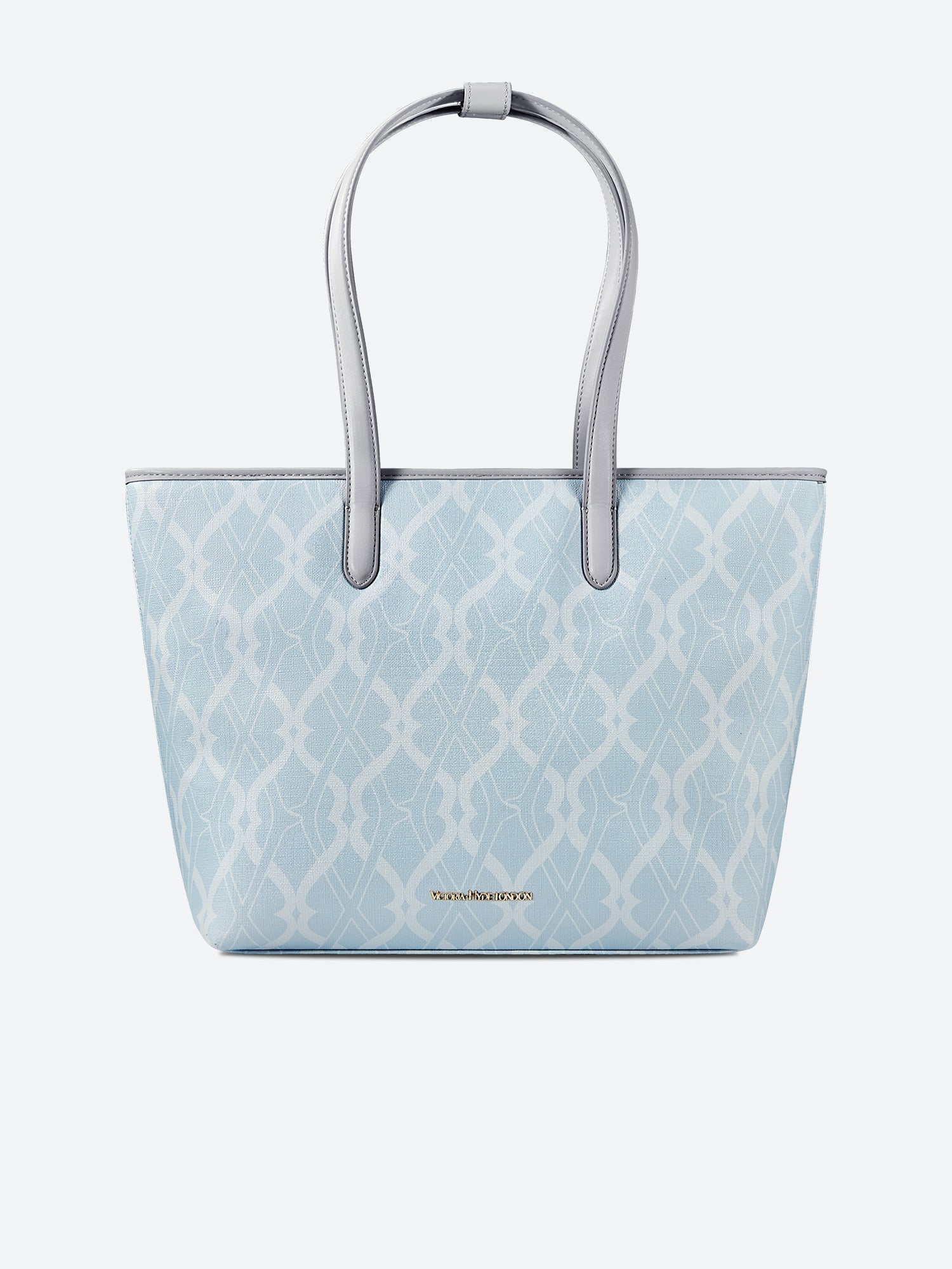 Victoria Hyde Yoana Large work bag in light blue, vegan, water-repellent, with laptop compartment and removable cosmetic bag.