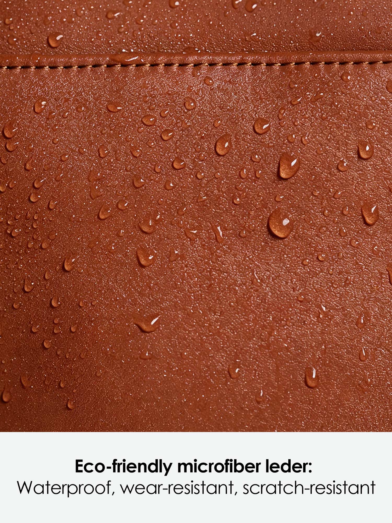 Victoria Hyde Kloey Large work bag in red brown. Minimalist vegan design with laptop compartment, water-repellent microfiber leather for professional women.