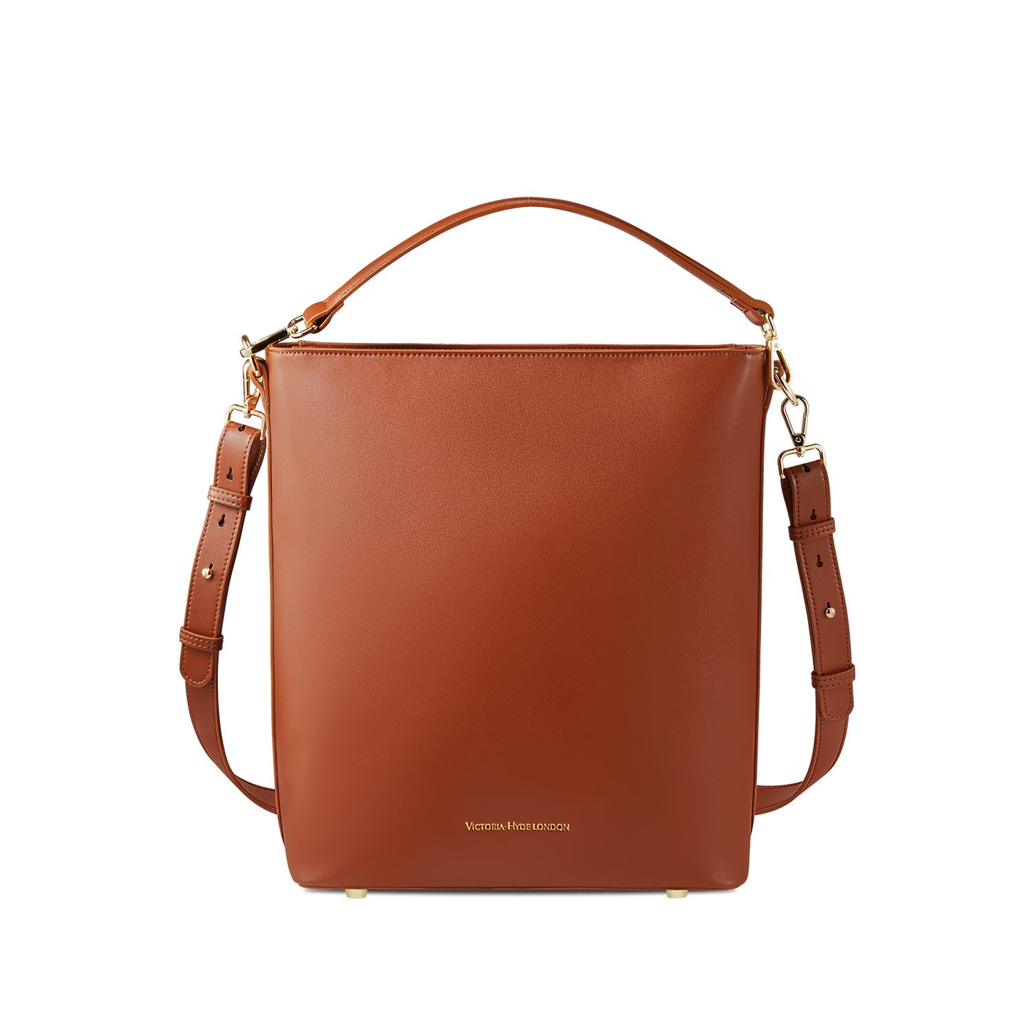Victoria Hyde Kloey Large work bag in red brown. Minimalist vegan design with laptop compartment, water-repellent microfiber leather for professional women.