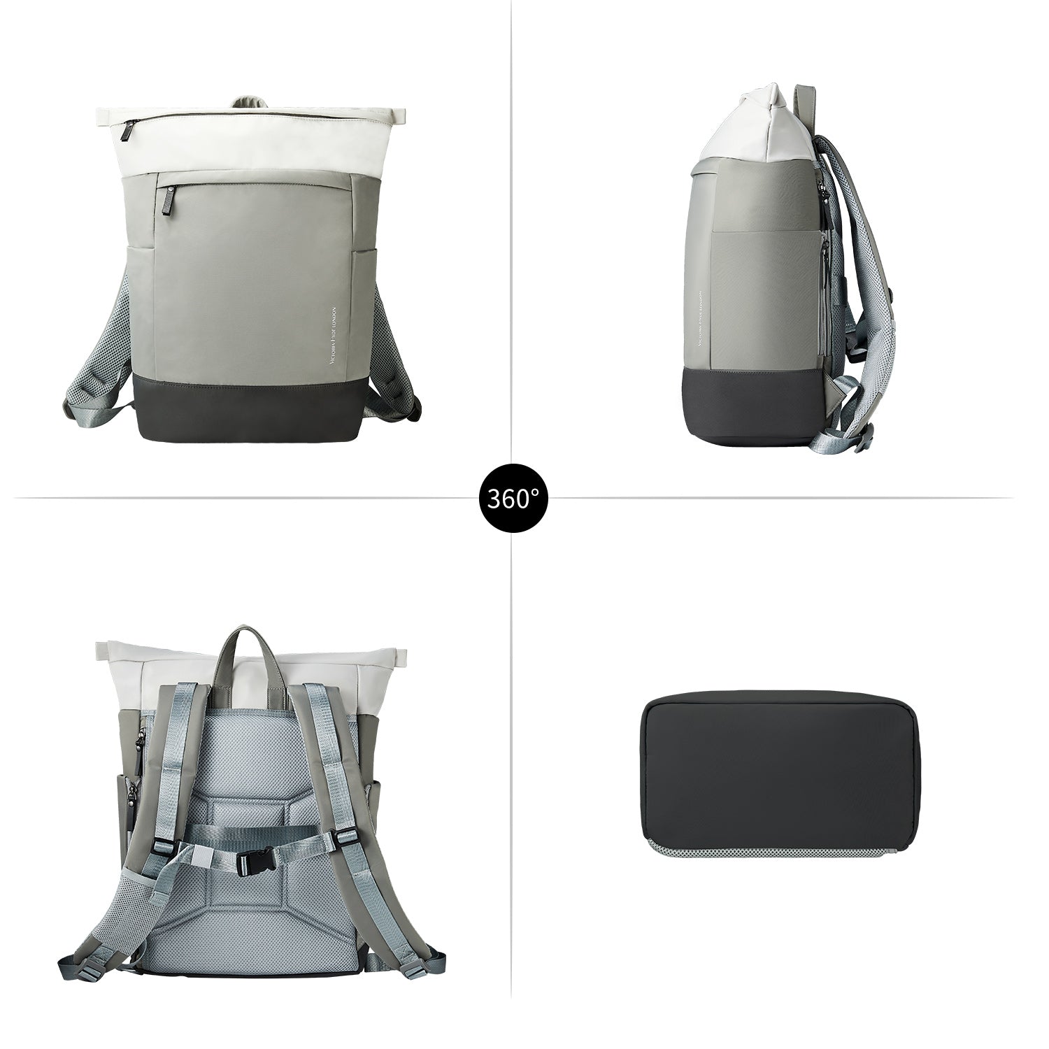 Victoria Hyde Wendy unisex work backpack in nylon with laptop compartment, Shandong silk lining, smart organization for commuters.