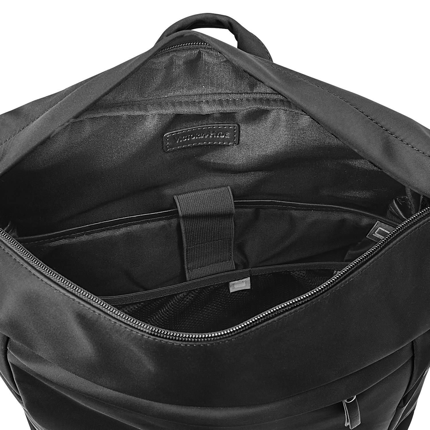 Victoria Hyde Wendy unisex work backpack, nylon with silk lining, laptop compartment, spacious and elegant for commuters and professionals.