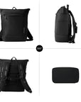 Victoria Hyde Wendy unisex work backpack, nylon with silk lining, laptop compartment, spacious and elegant for commuters and professionals.