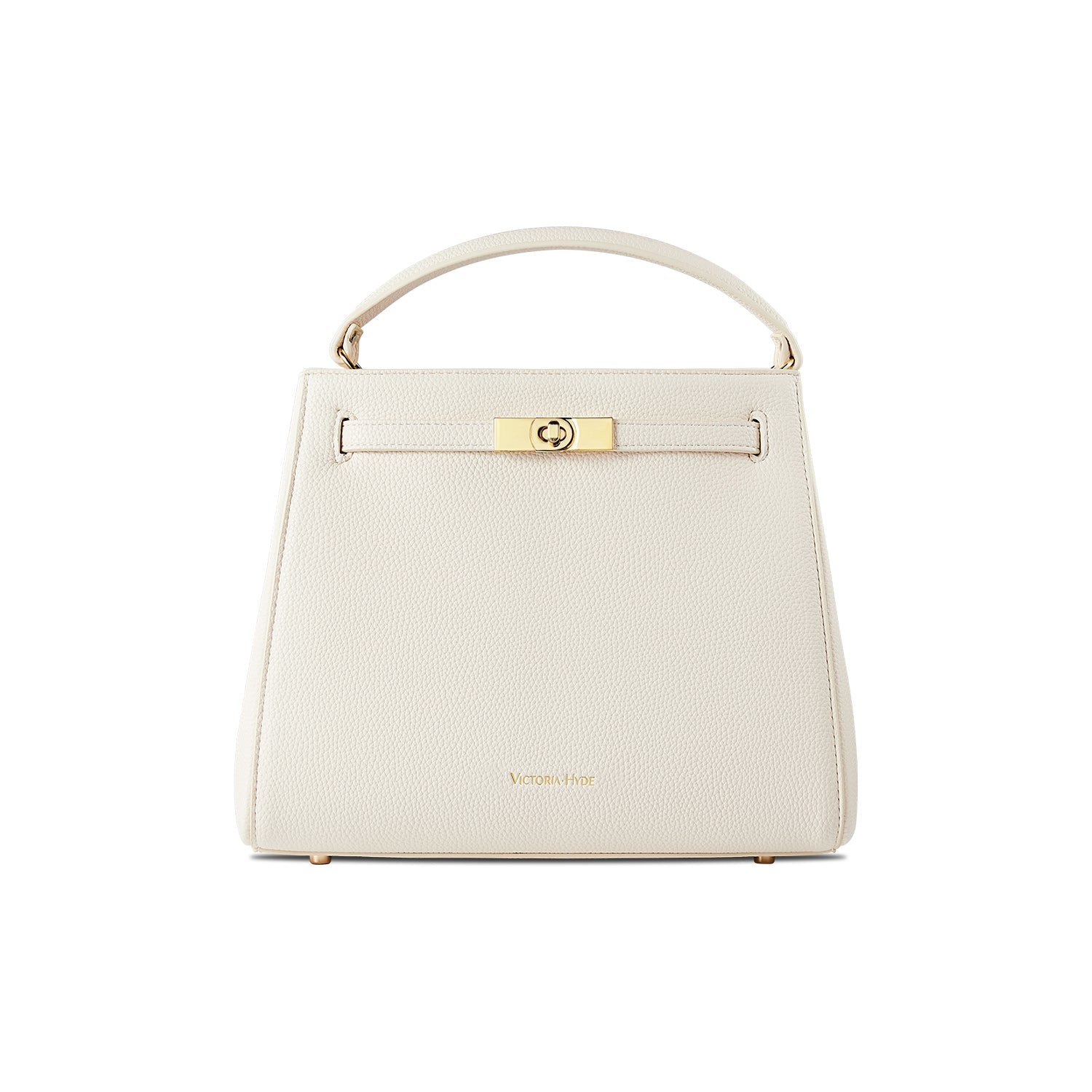 Victoria Hyde Victoria III crossbody work bag in PU leather with gold hardware, fits 12.9" tablet, organized interior for professional women.