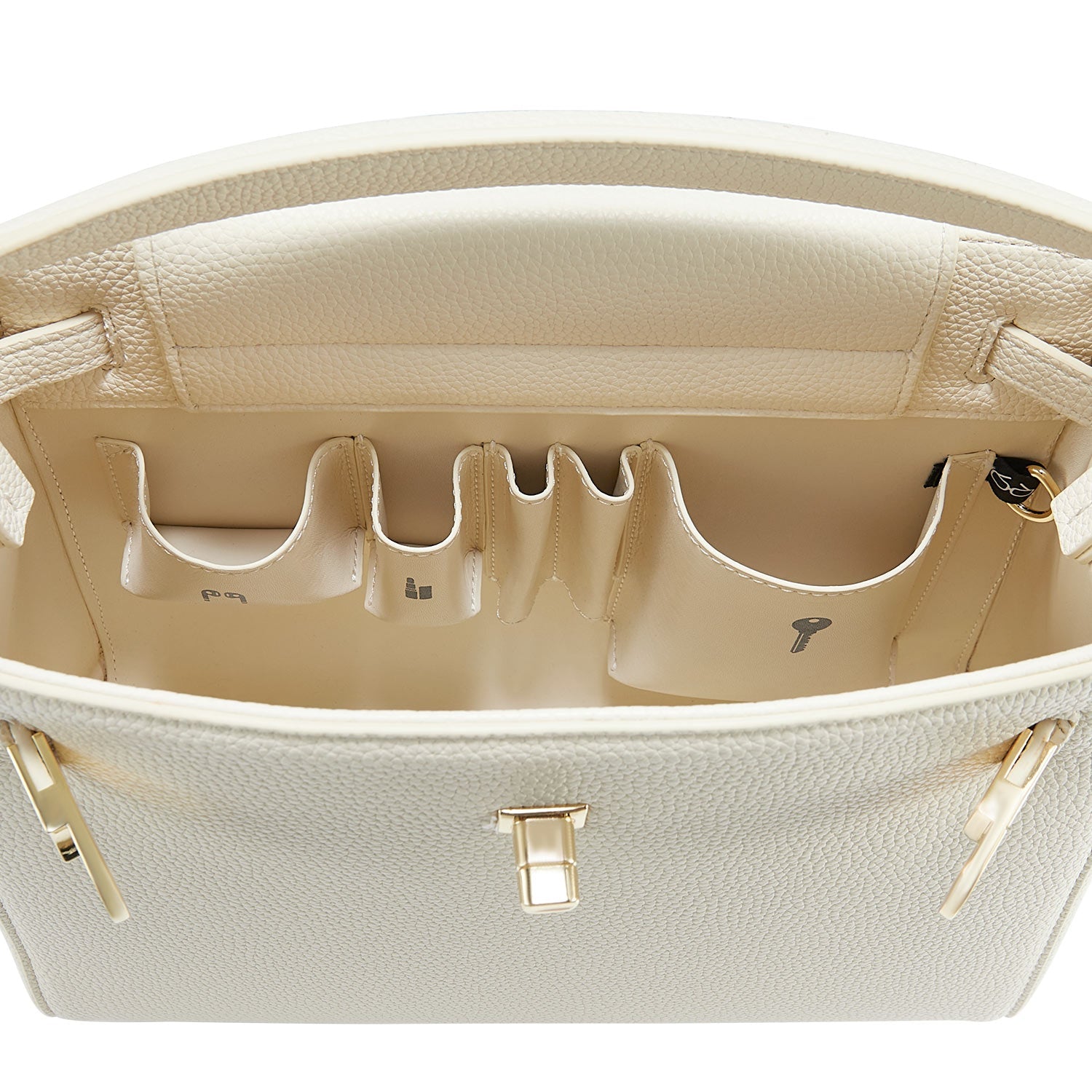 Victoria Hyde Victoria III crossbody work bag in PU leather with gold hardware, fits 12.9" tablet, organized interior for professional women.