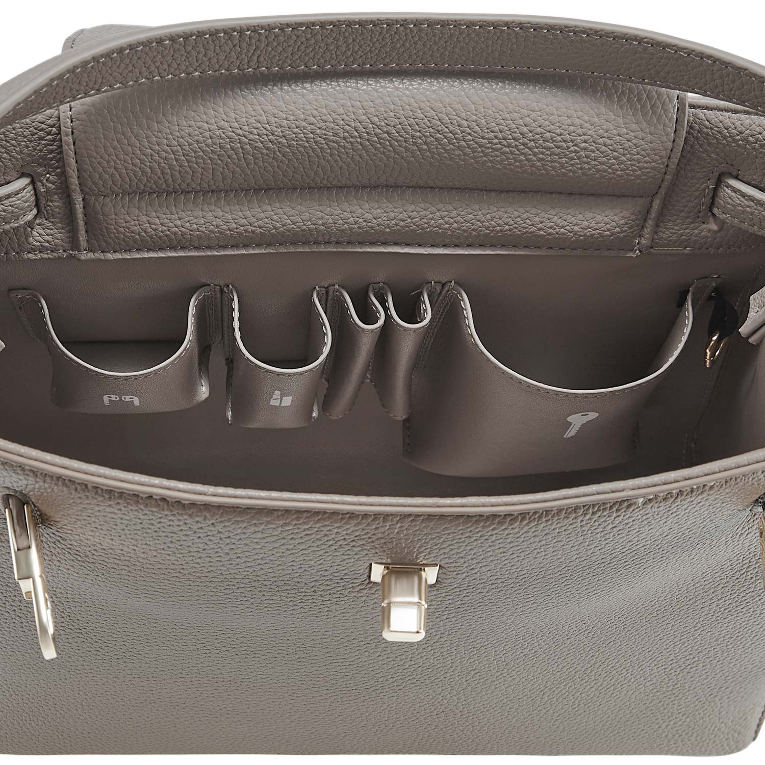 Victoria Hyde Victoria III crossbody work bag in PU leather with gold hardware, fits 12.9" tablet, organized interior for professional women.