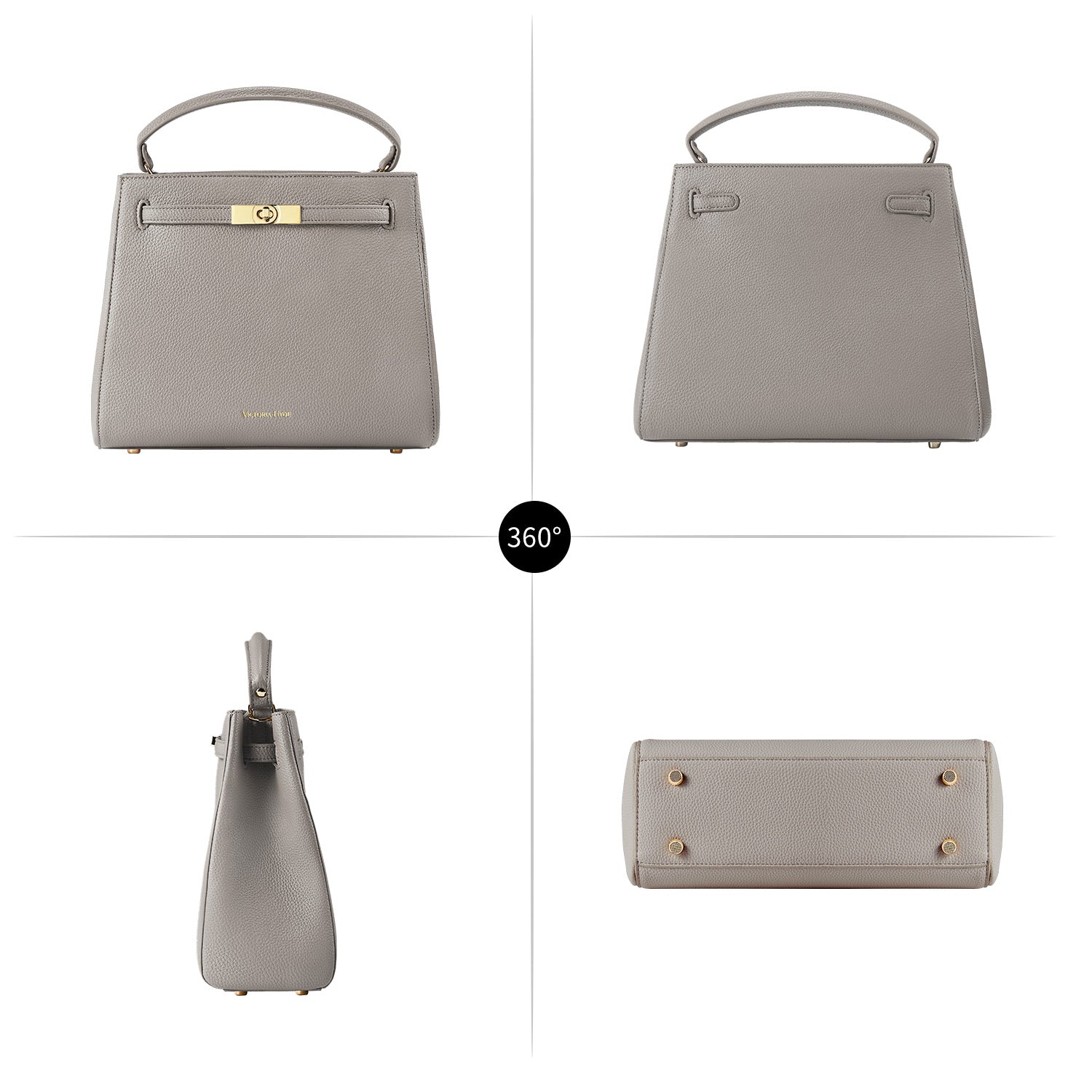 Victoria Hyde Victoria III crossbody work bag in PU leather with gold hardware, fits 12.9" tablet, organized interior for professional women.