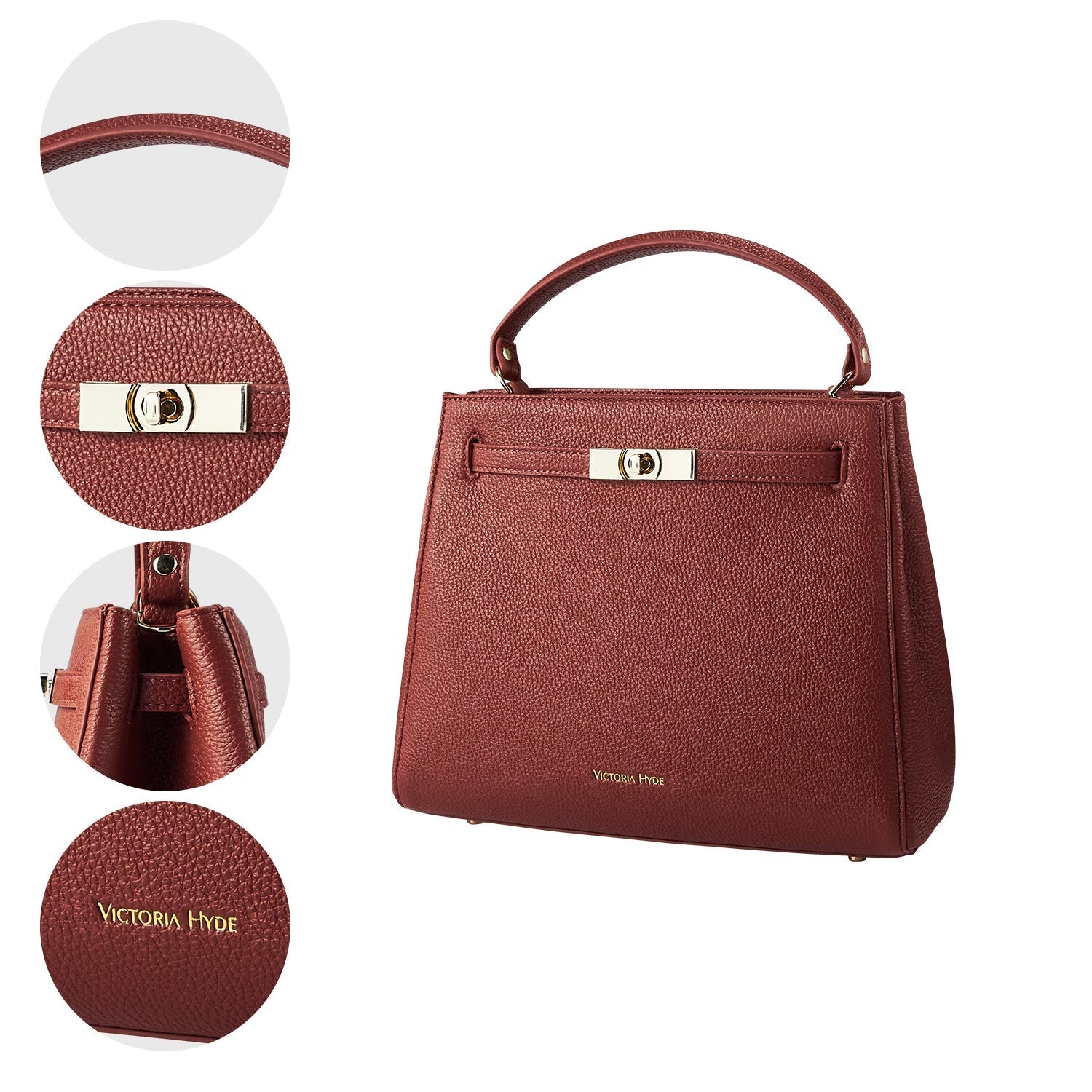 Victoria Hyde Victoria III crossbody work bag in PU leather, tablet-friendly up to 12.9", smart interior organization, elegant office bag.