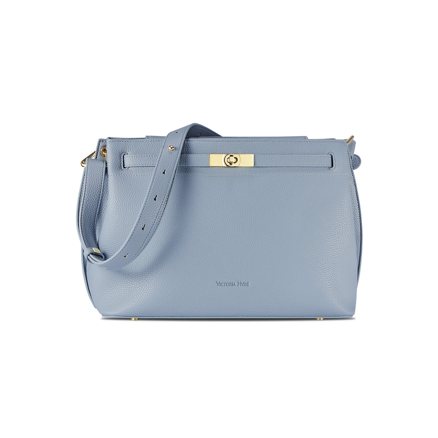 Victoria Hyde Alla Business Bag – crossbody &amp; modern work bag in clean design with gold details, twist lock, PU material, multiple compartments, ideal for commuting women or working moms.