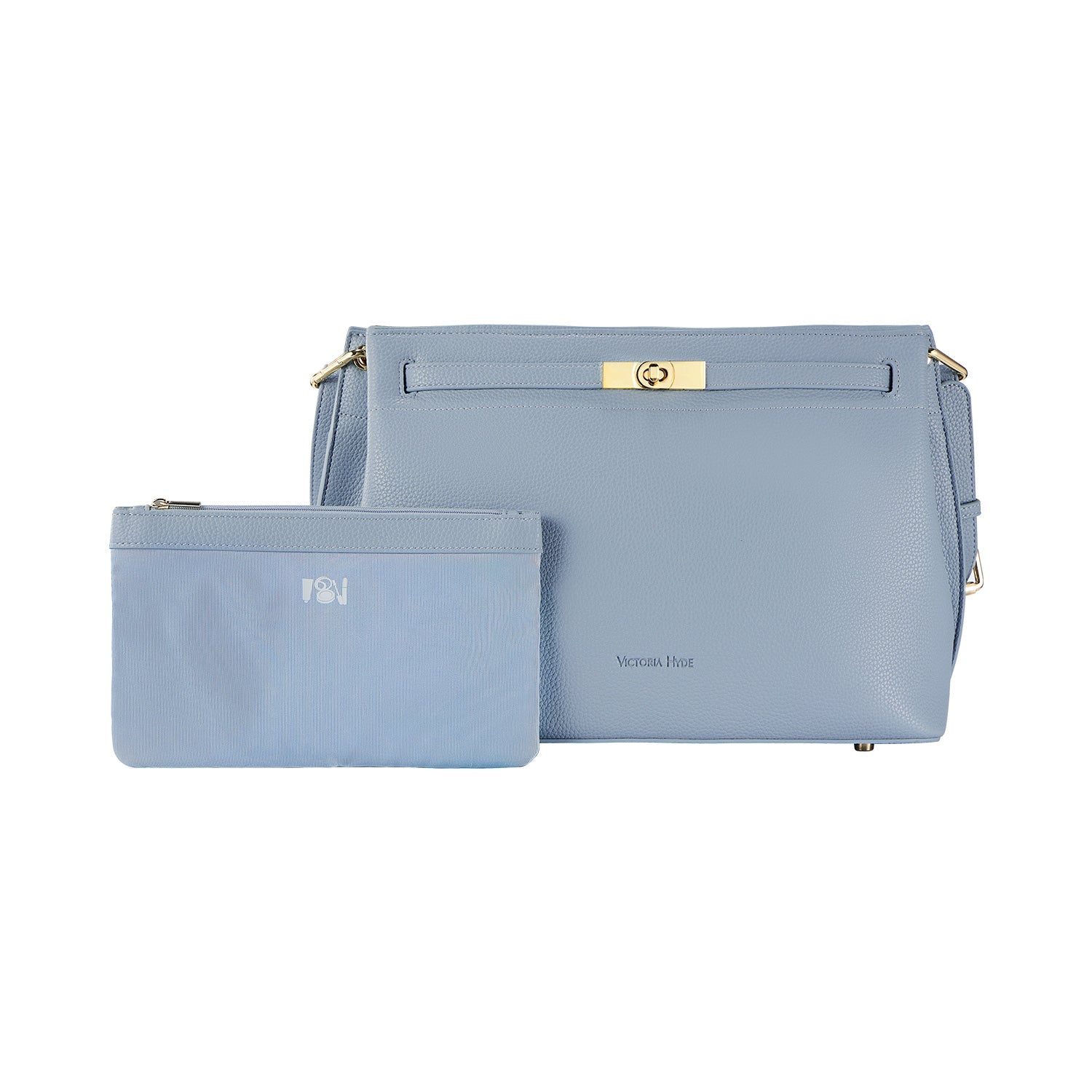 Victoria Hyde Alla Business Bag – crossbody &amp; modern work bag in clean design with gold details, twist lock, PU material, multiple compartments, ideal for commuting women or working moms.
