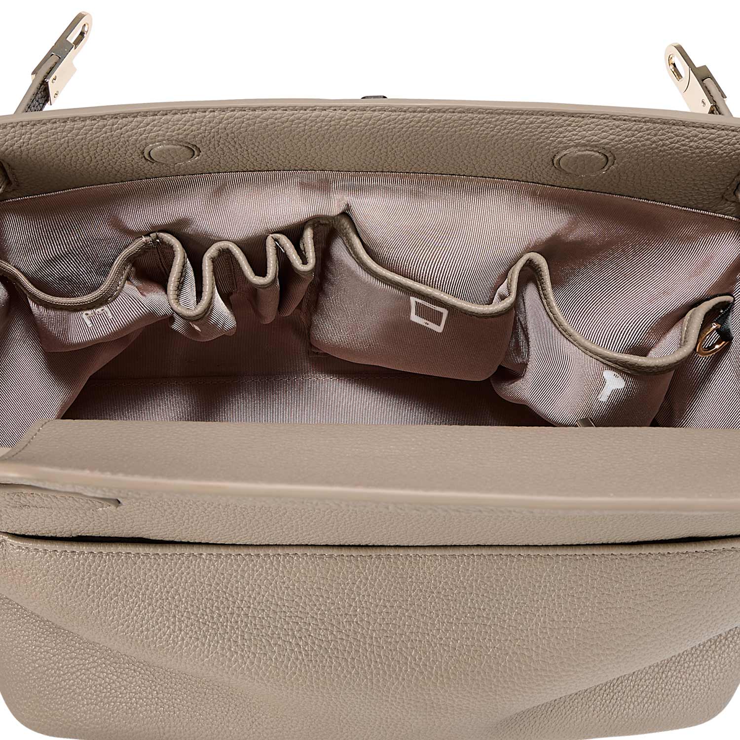 Victoria Hyde Alla Business Bag – modern work bag with gold twist lock, PU leather, key/phone/ID compartments, removable pouch. Perfect for commuting women.
