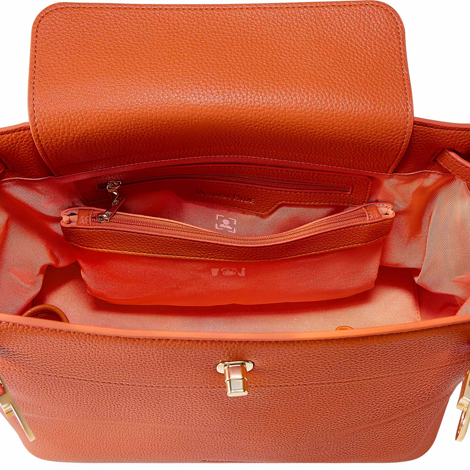 Victoria Hyde Alla Business Bag – elegant crossbody &amp; modern work bag with gold twist lock, PU material, compartments for keys, phone, ID, and removable pouch. Ideal for professional women, commuting, or working moms.
