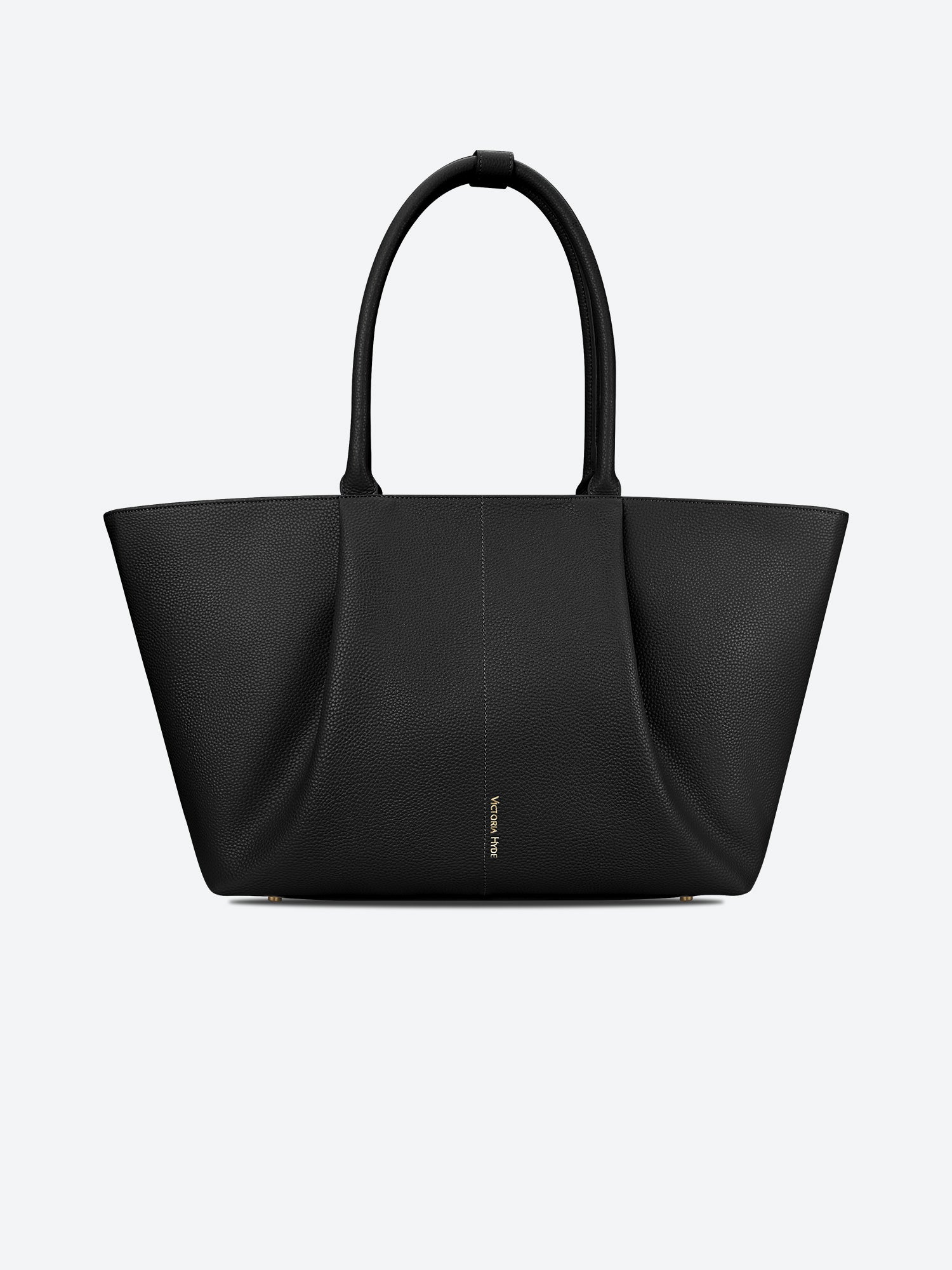 Victoria Hyde Ada Black new work bag – understated elegant design, padded 16" laptop compartment, vegan microfiber leather, water-repellent, scratch-resistant.