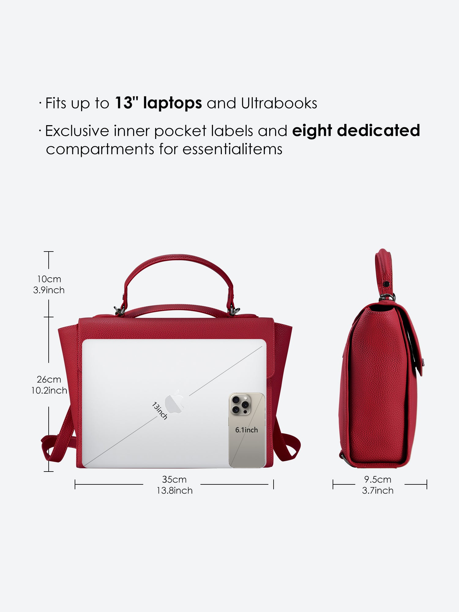 Victoria Hyde 2-in-1 convertible backpack: elegant handbag to practical backpack with detachable straps, microfiber leather, organized compartments, lightweight.