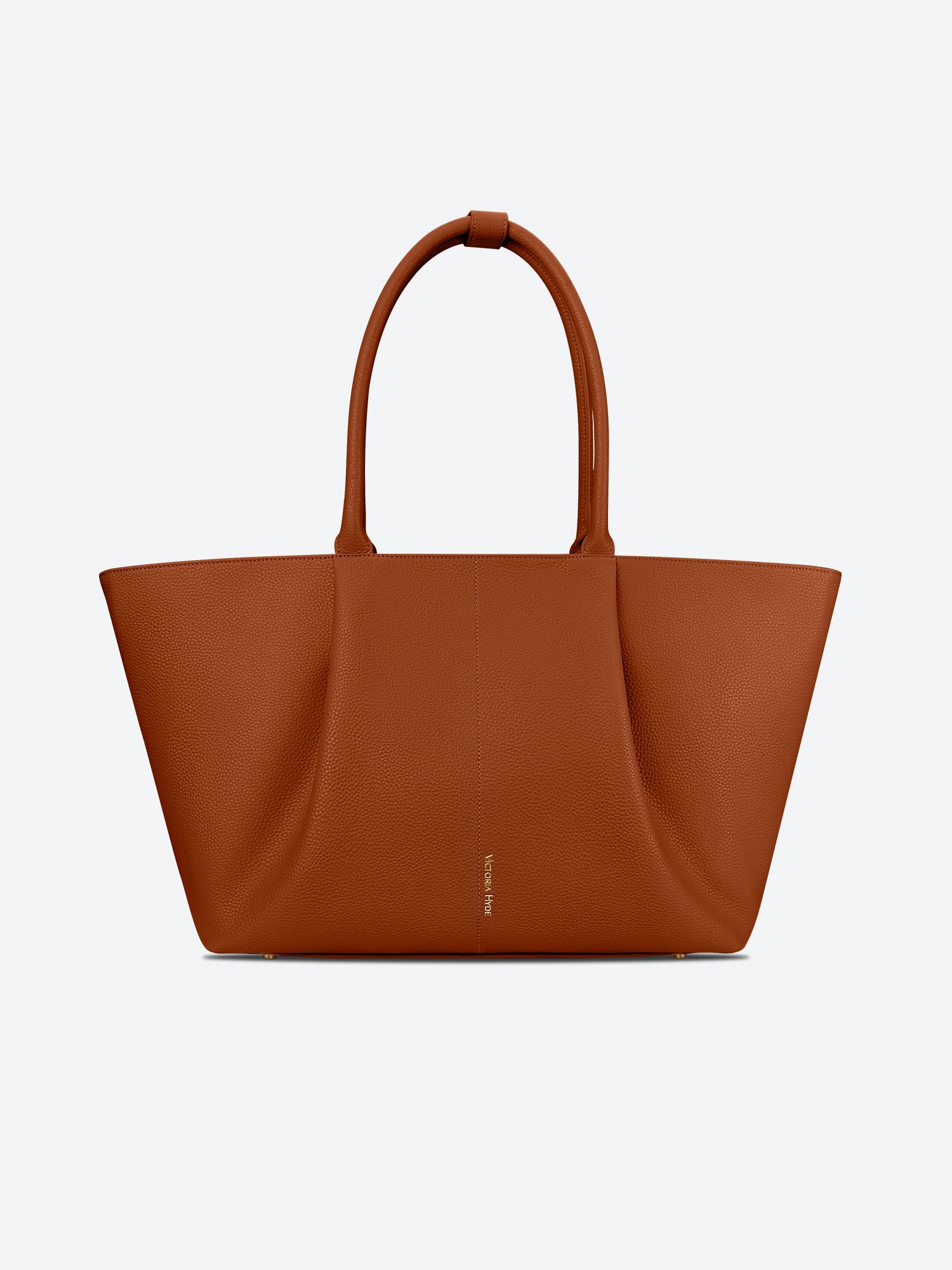 Victoria Hyde Ada laptop handbag in brown, stylish vegan leather business bag for women, featuring a padded compartment for up to 16-inch laptops.