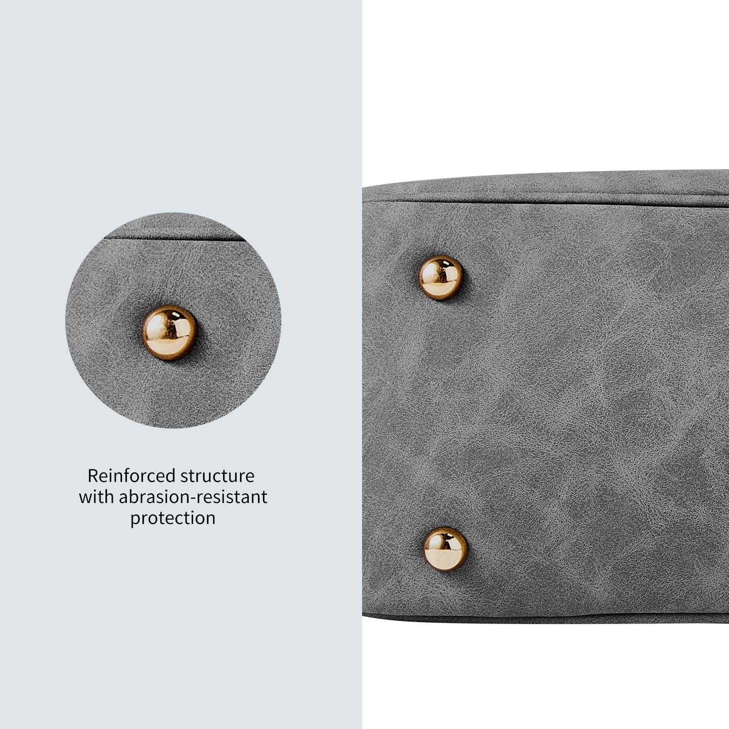 Victoria Hyde Margaret Large Gray work bag with 13" laptop compartment, removable cosmetic pouch, vegan, water-repellent, smart organization.