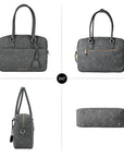 New Work Bag Margaret Grey modern work bag sustainable tote bag with laptop compartment for women in business
