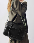 New Work Bag Margaret Black modern work bag sustainable tote bag with laptop compartment for women in business