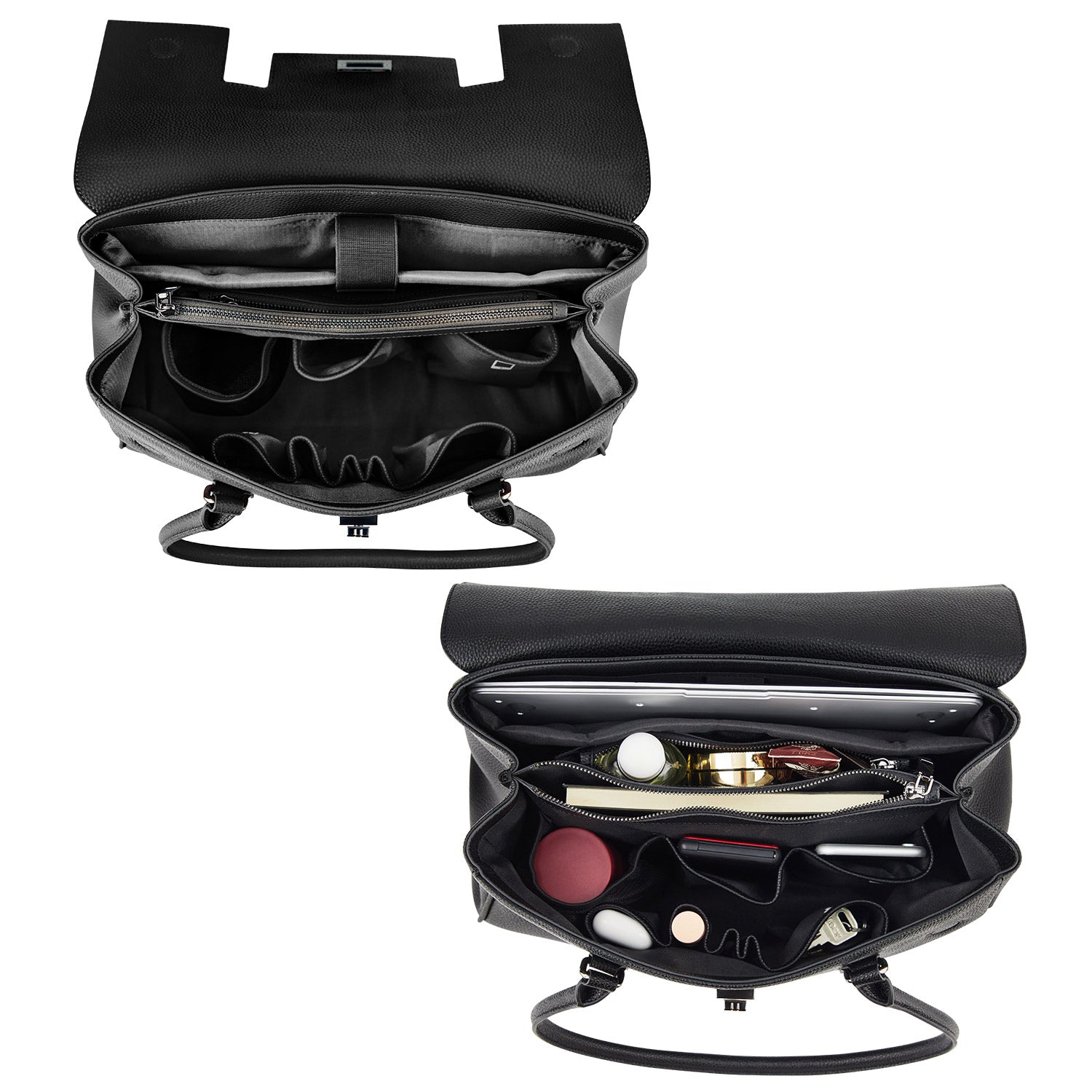 New Work Bag Jolene Black modern work bag sustainable tote bag with laptop compartment for women in business