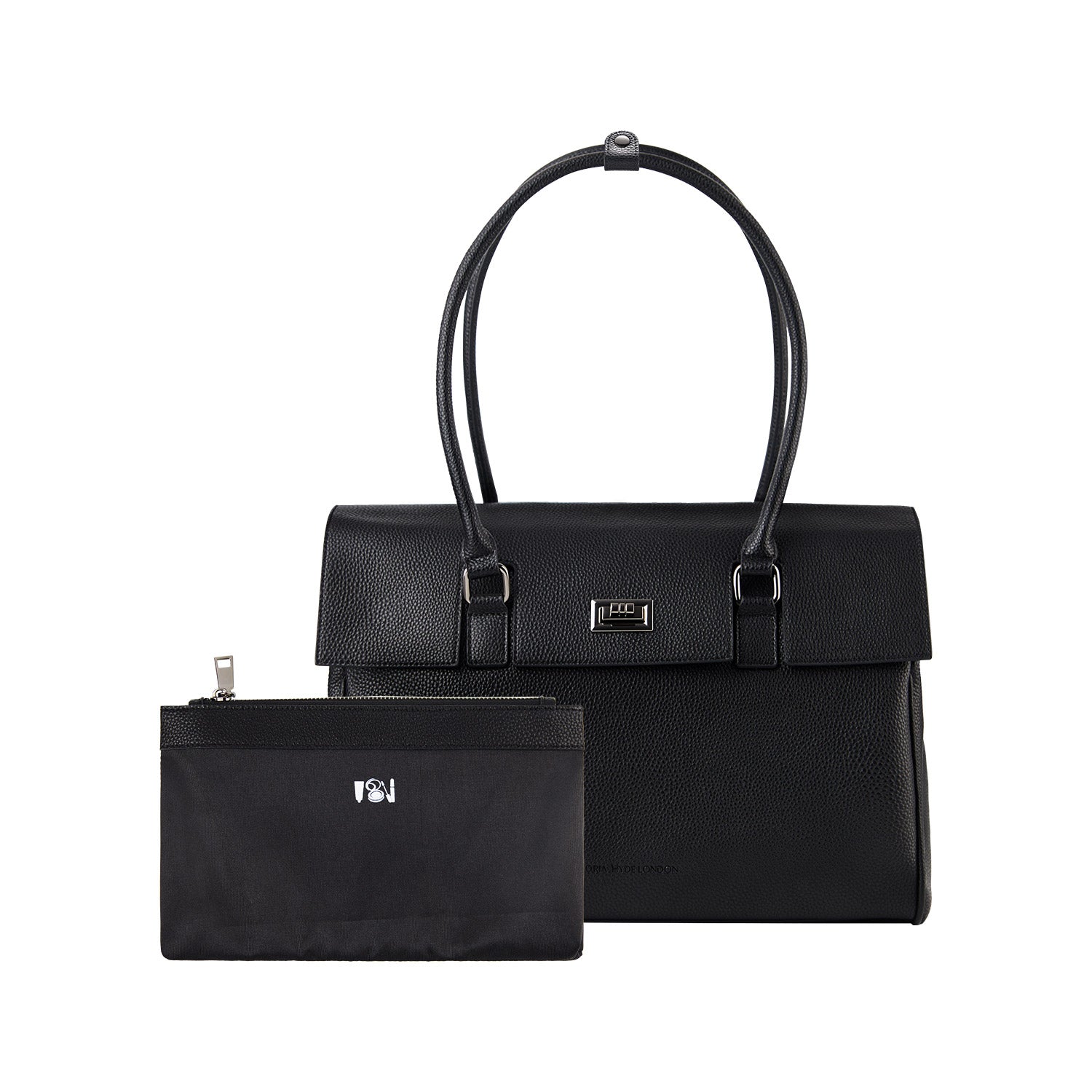 New Work Bag Jolene Black modern work bag sustainable tote bag with laptop compartment for women in business