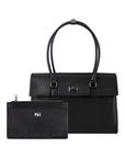 New Work Bag Jolene Black modern work bag sustainable tote bag with laptop compartment for women in business