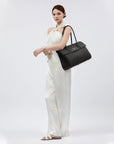 New Work Bag Jolene Black modern work bag sustainable tote bag with laptop compartment for women in business