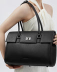 New Work Bag Jolene Black modern work bag sustainable tote bag with laptop compartment for women in business