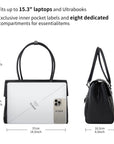 New Work Bag Jolene Black modern work bag sustainable tote bag with laptop compartment for women in business