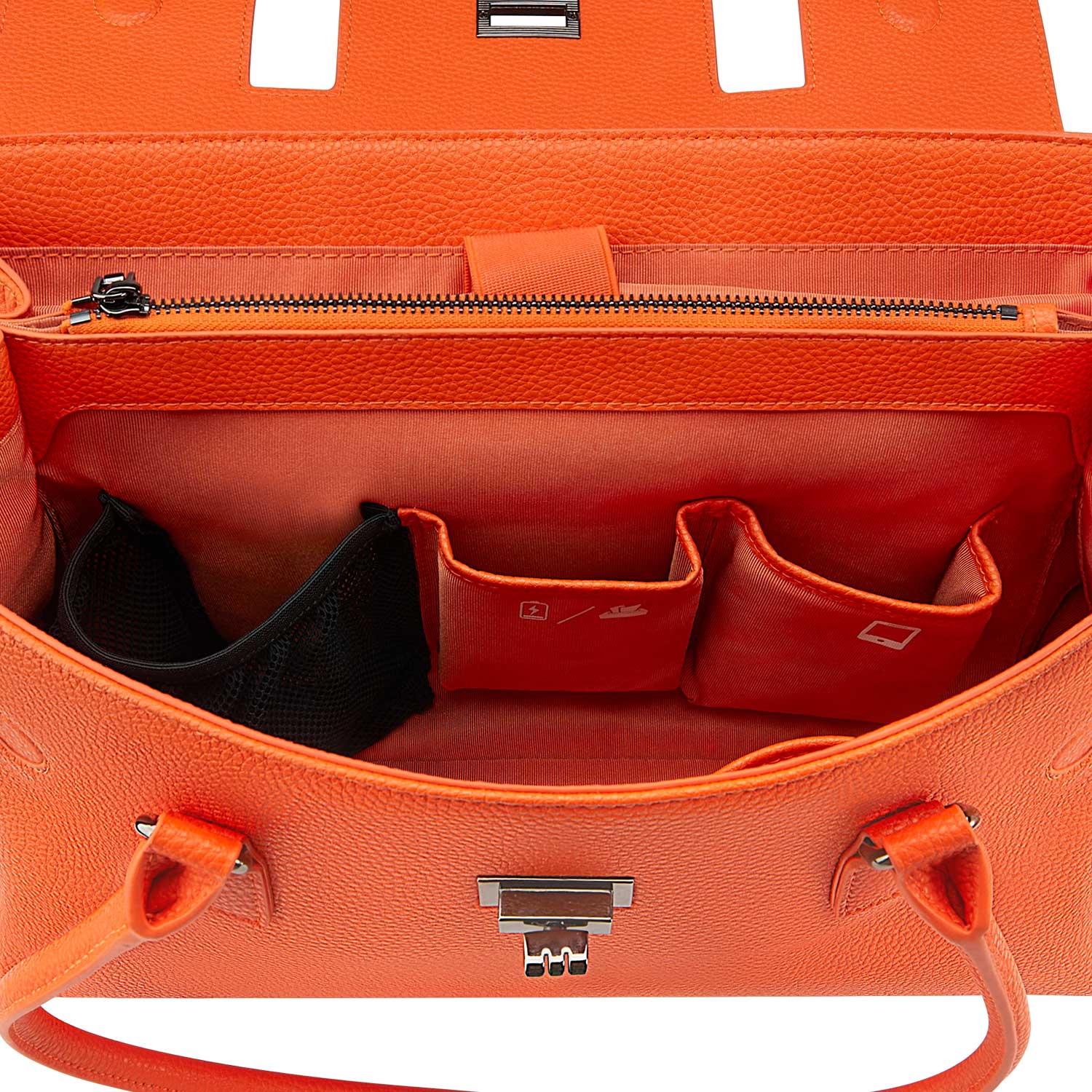 New Work Bag Jolene Orange modern work bag sustainable tote bag with laptop compartment for women in business