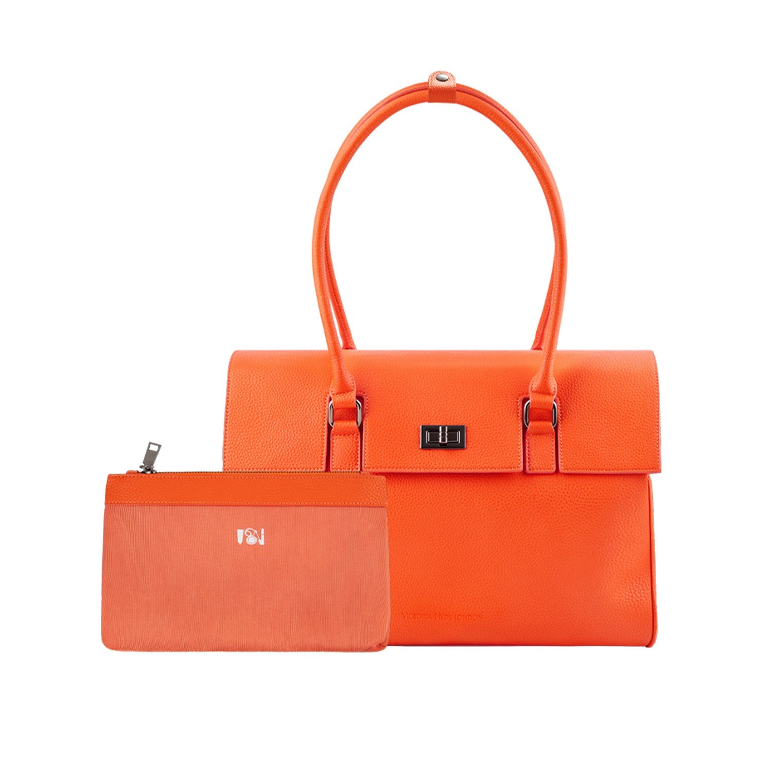 New Work Bag Jolene Orange modern work bag sustainable tote bag with laptop compartment for women in business