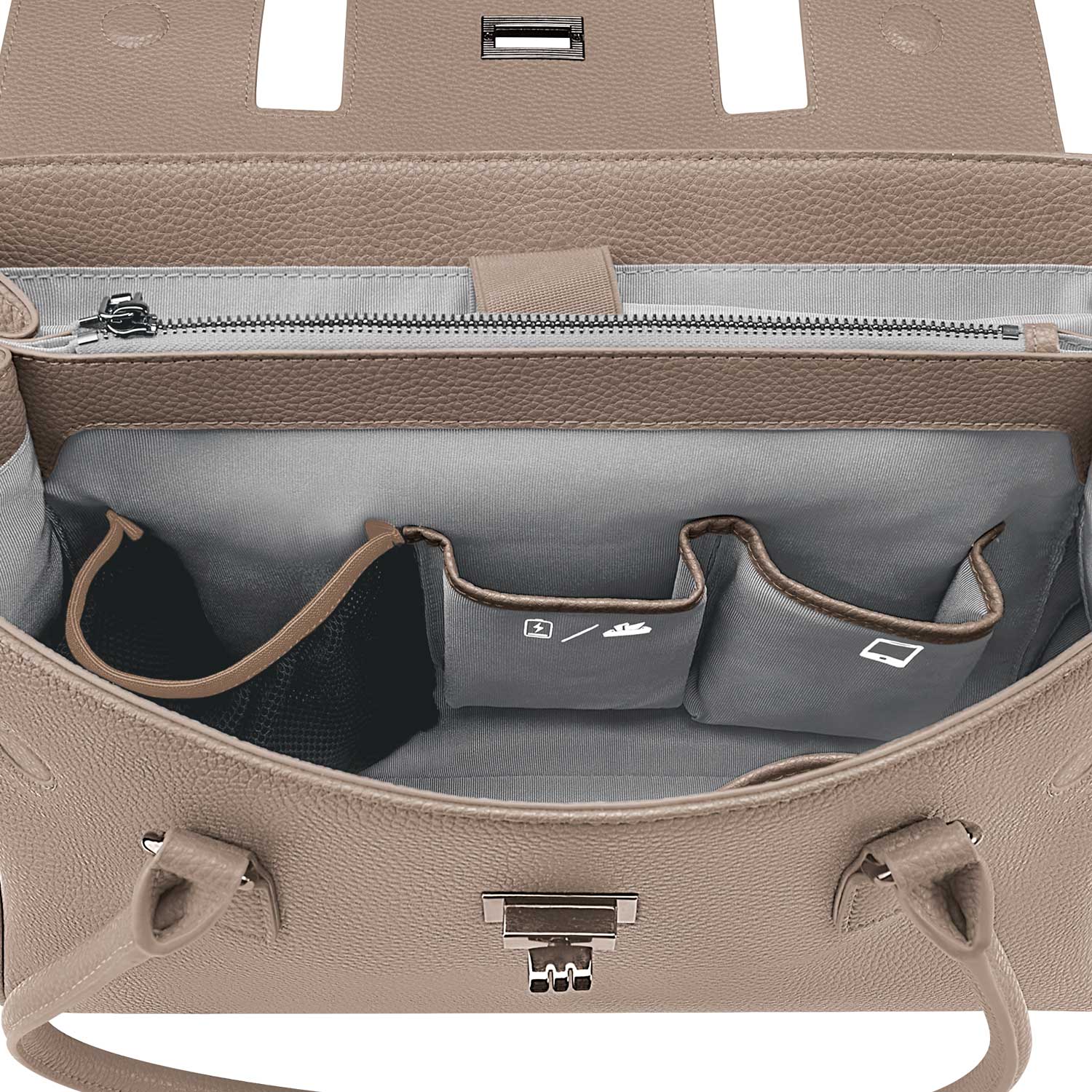 New Work Bag Jolene Nude modern work bag sustainable tote bag with laptop compartment for women in business