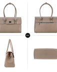 New Work Bag Jolene Nude modern work bag sustainable tote bag with laptop compartment for women in business