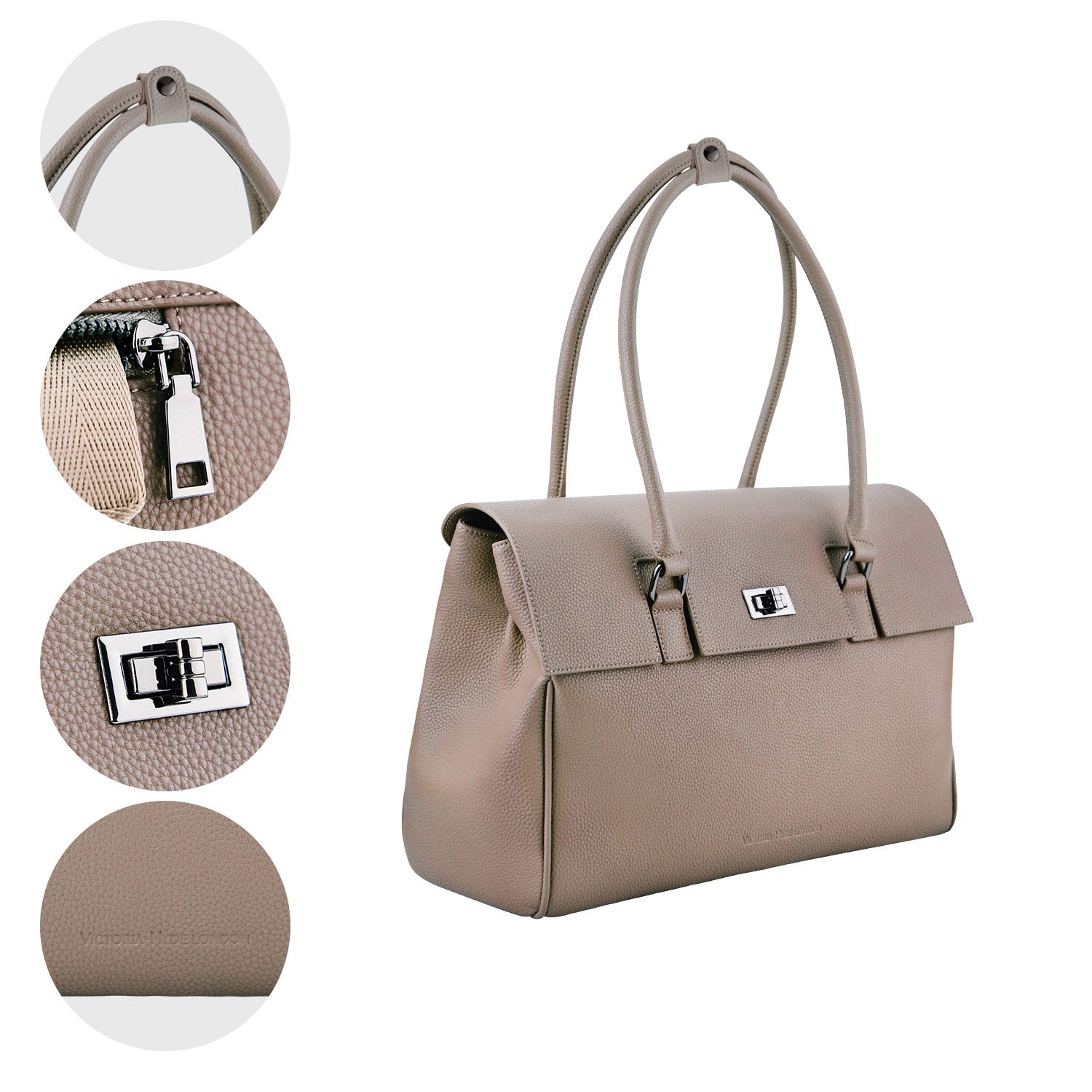 New Work Bag Jolene Nude modern work bag sustainable tote bag with laptop compartment for women in business