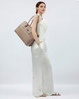 New Work Bag Jolene Nude modern work bag sustainable tote bag with laptop compartment for women in business